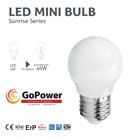 GoPower Led Standard A60 3W 3000K E27(warm white/jaune)