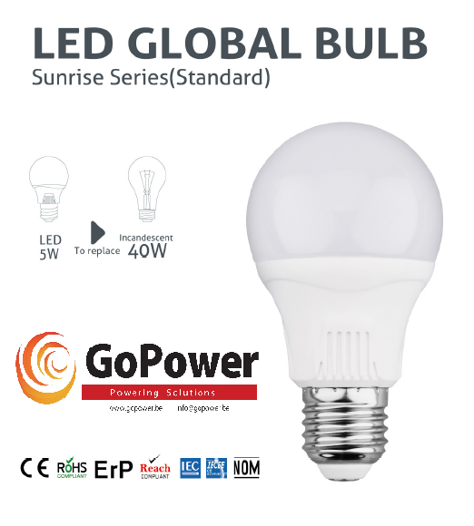 GoPower Led Standard A60 7W 3000K E27 (warm white/jaune)