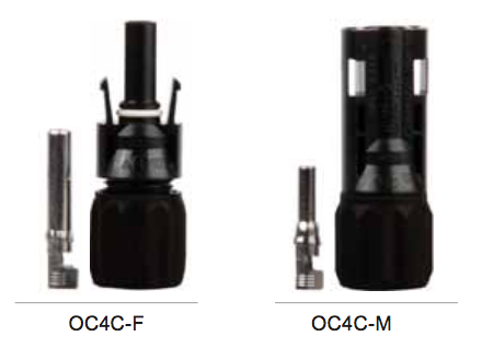 GoShop MC4 Connector OC4C-F&OC4C-M Female:OC4C-F with pin Male:OC4C-M with pin Pin diameter 4.0mm MC4