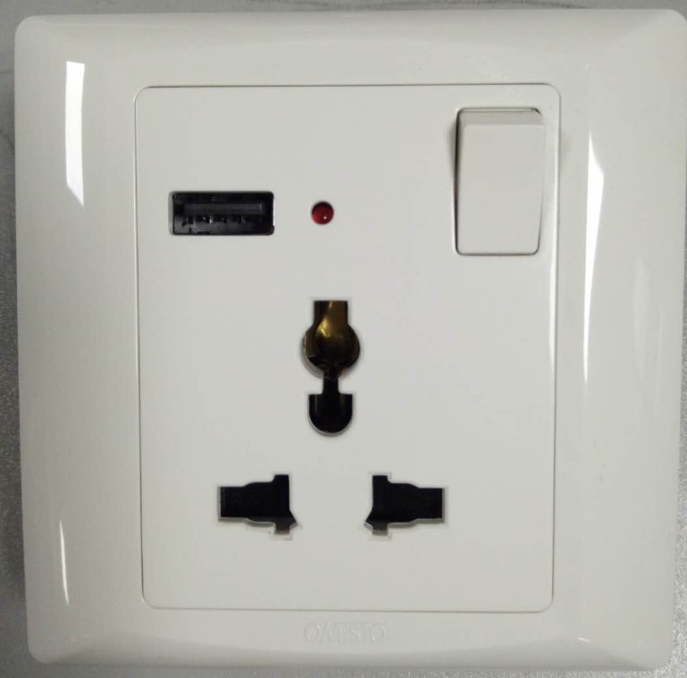 1 Gang International Socket with USB