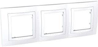 UNICA Basic - Plaque de Finition Blanc (3 poste)