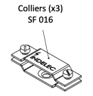 INDELEC Jeu de 3 Collier de Inox/gaine ruban +vis