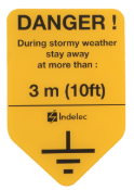 INDELEC Panneau "Danger" 150x100 mm-v.anglais