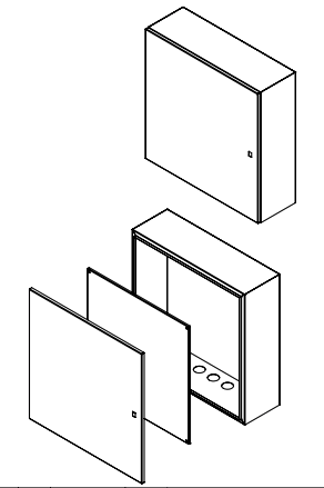 Empty Metal Boxes - 80cm*80cm*27cm