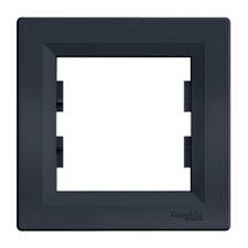 Schneider Plaque 1 poste Anthracite