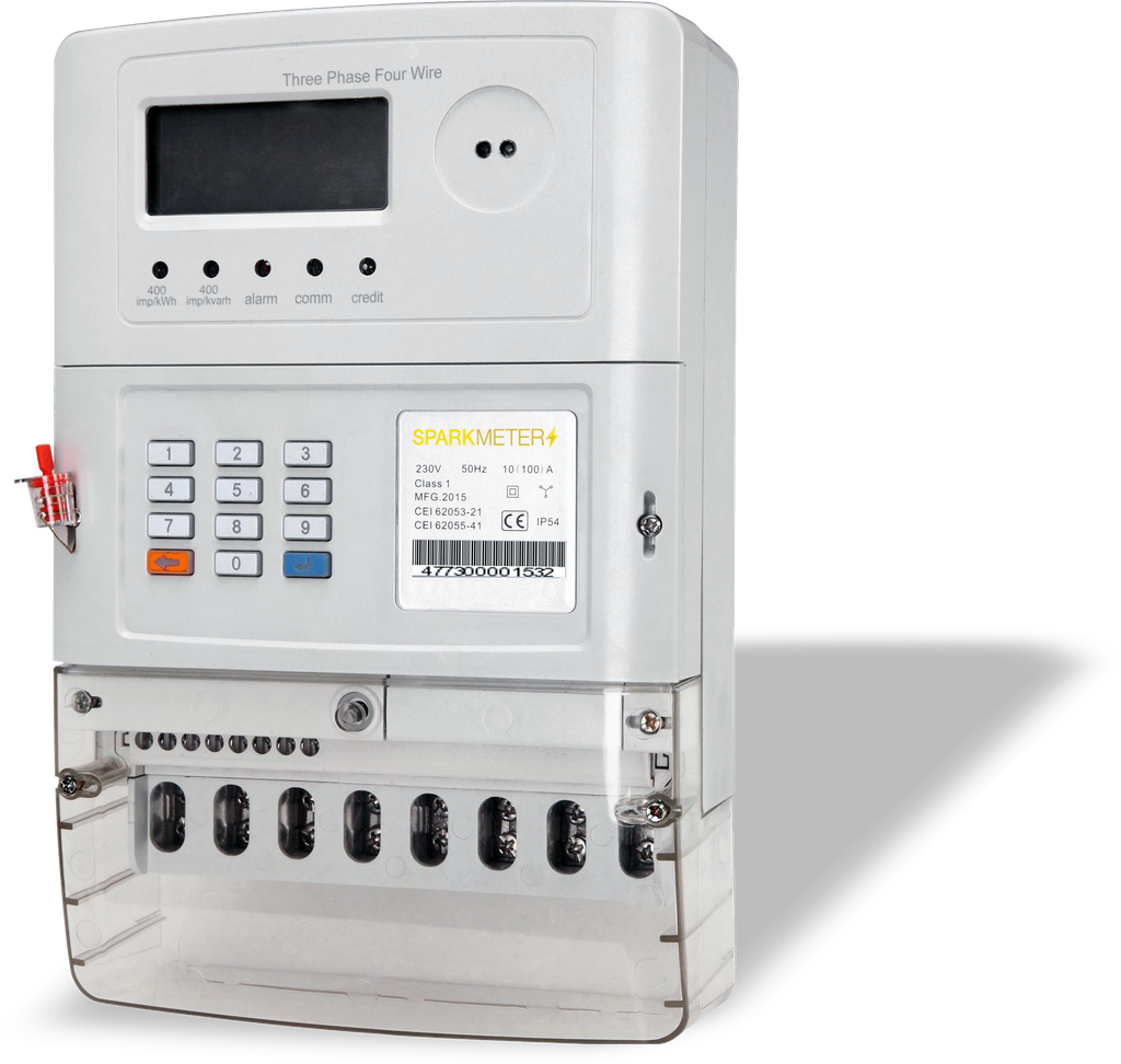 Three-phase 100A AC smart electricity meter withRF Comms module and CIU