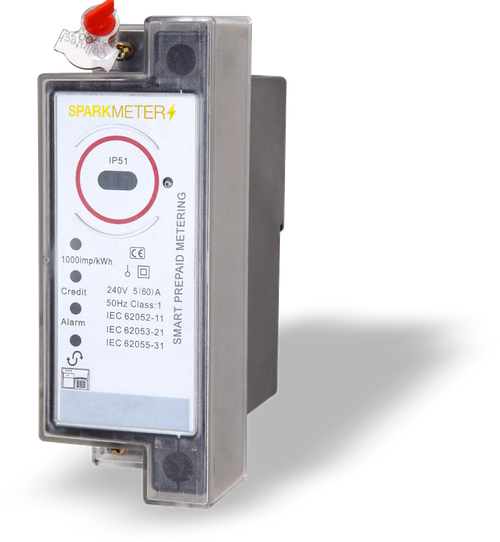 Single-phase DIN-rail 60A AC smart electricitymeter with RF Comms module with CIU