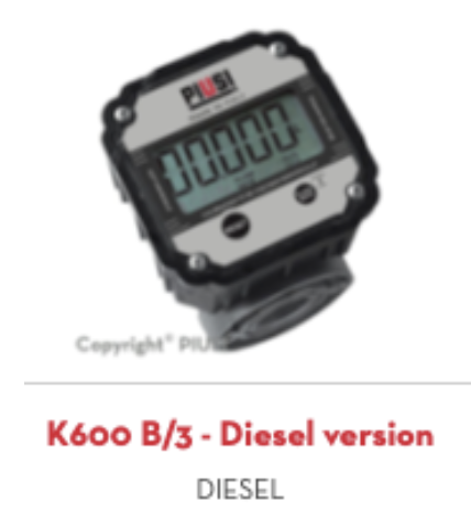 [F00491000] K600 B/3 - Electronic Flow Meter - Piusi