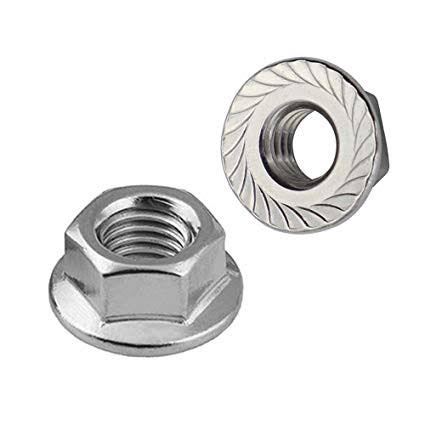 [SUN-B10029-001] Flange, Nut, Serrated, M10x1.5,304SS