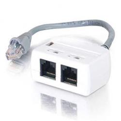 [ASS030065510] RJ45-splitter 1xRJ45 male/15cm cable/2xRJ45 female