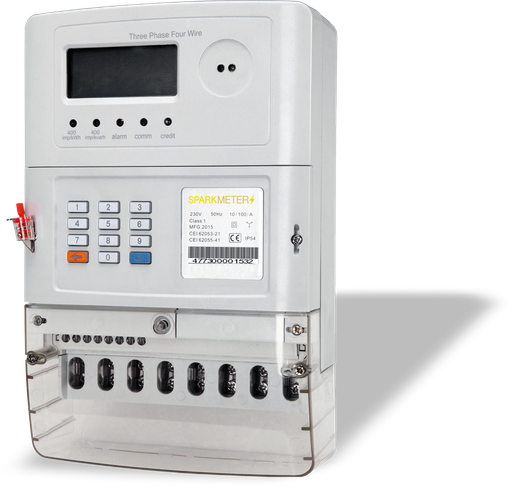 [SMRPI - RF & CIU] Three-phase 100A AC smart electricity meter withRF Comms module and CIU